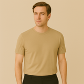 Camiseta Tech Modal ESSENC – Bege