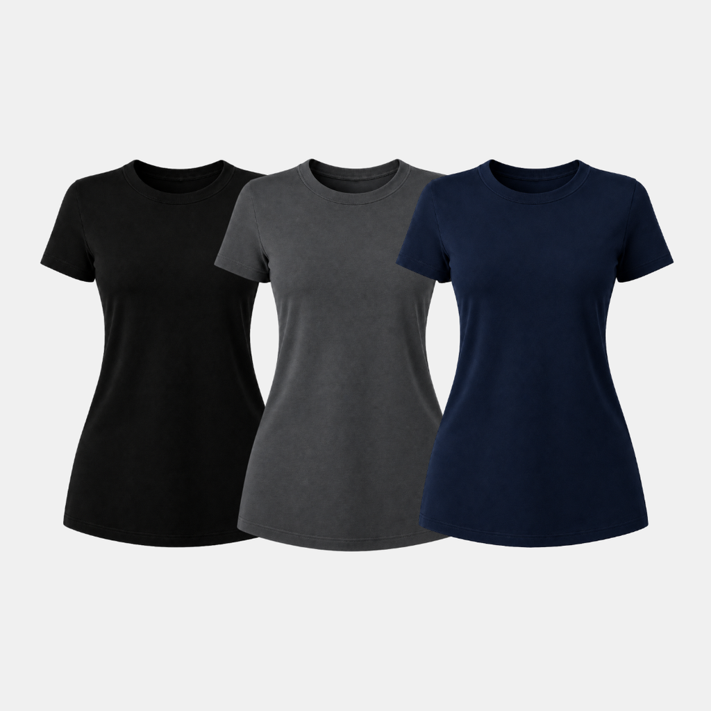 Kit 3 Camisetas Tech  Feminina ESSENC