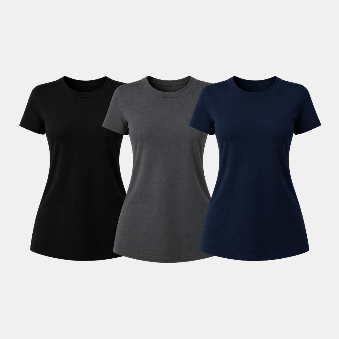 Kit 3 Camisetas Tech  Feminina ESSENC