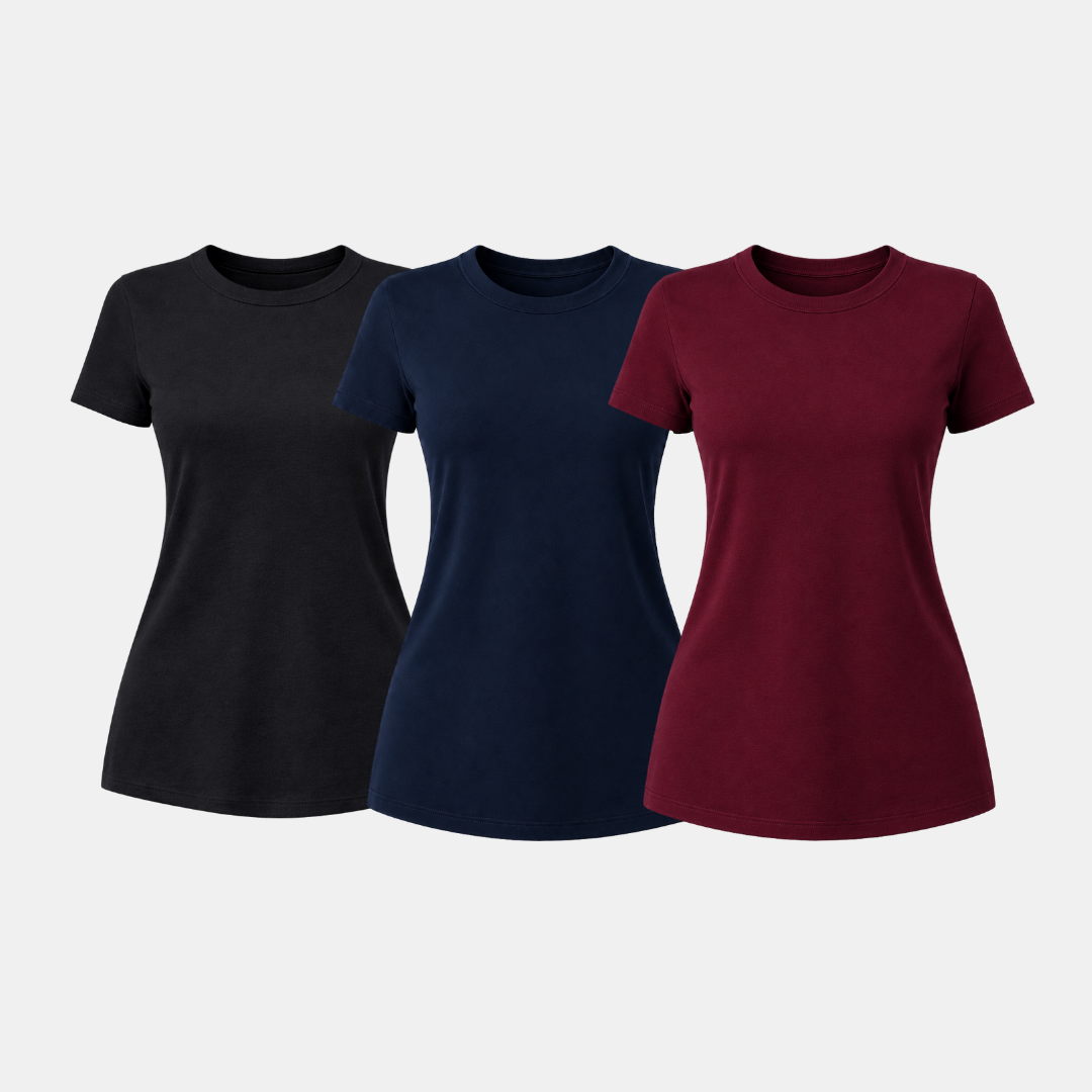 Kit 3 Camisetas Tech  Feminina ESSENC