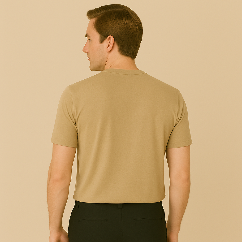 Camiseta Tech Modal ESSENC – Bege