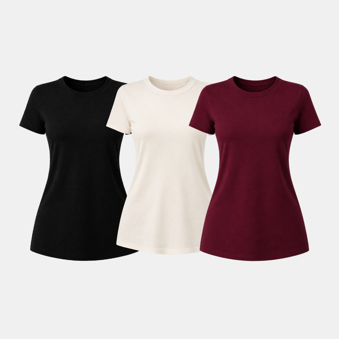 Kit 3 Camisetas Tech  Feminina ESSENC