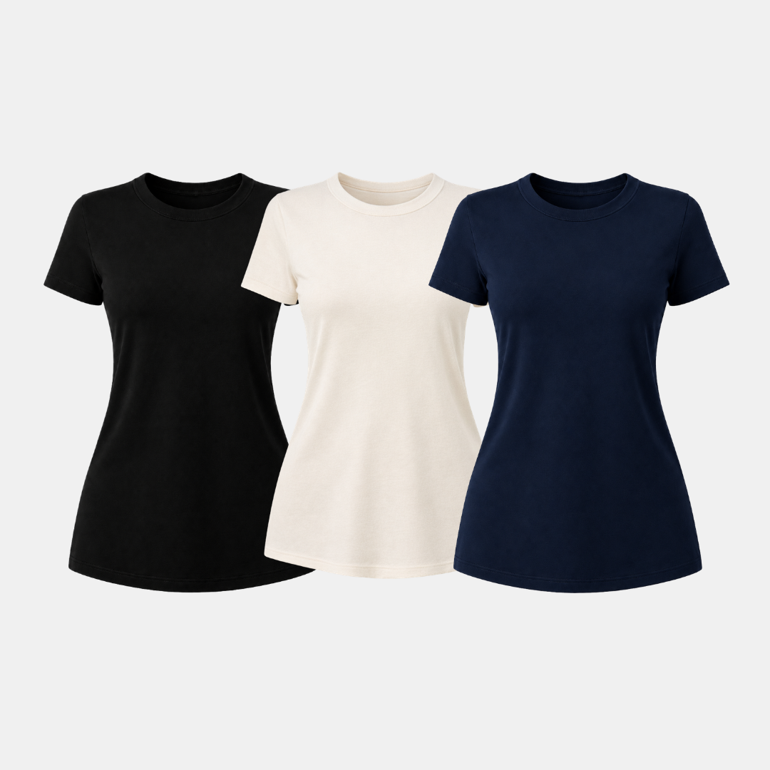 Kit 3 Camisetas Tech  Feminina ESSENC
