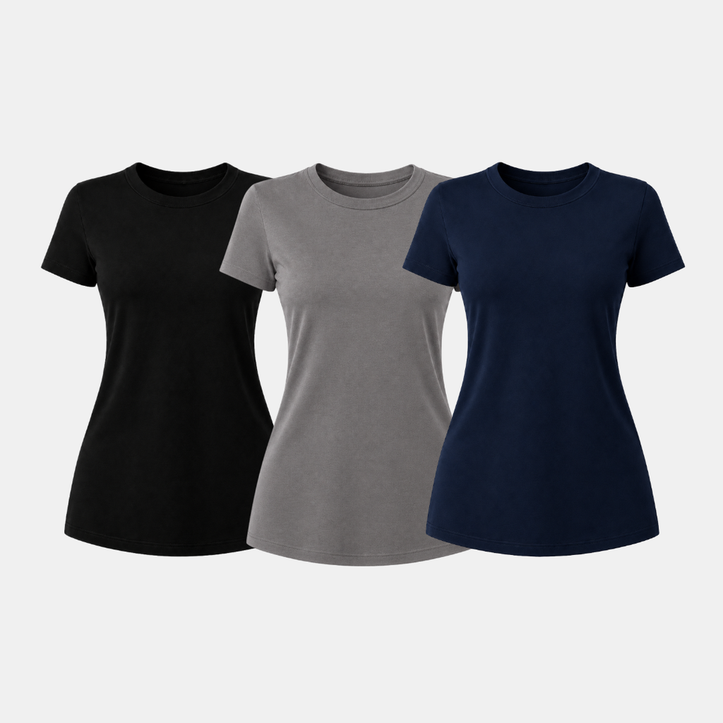 Kit 3 Camisetas Tech  Feminina ESSENC