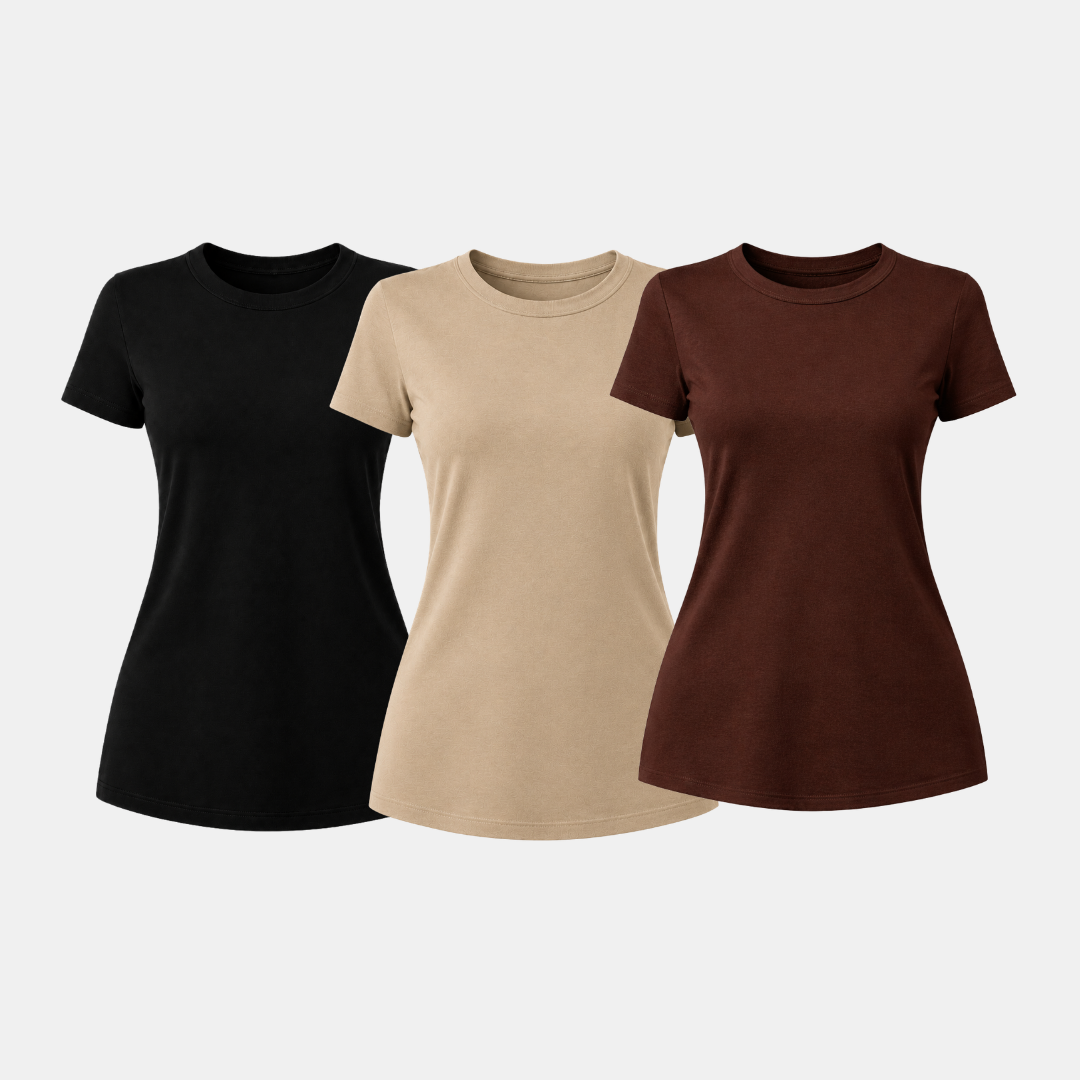 Kit 3 Camisetas Tech  Feminina ESSENC