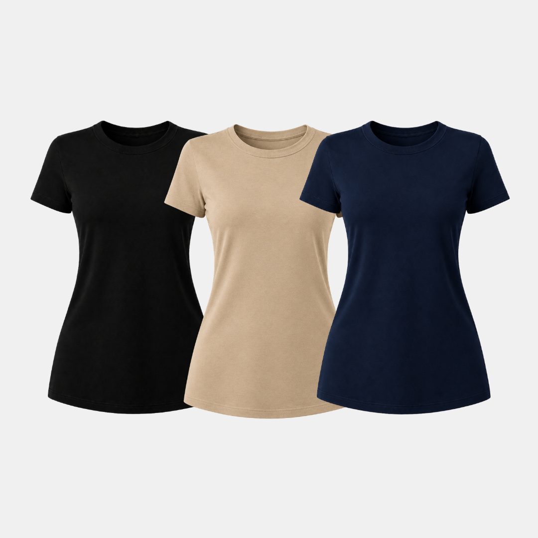 Kit 3 Camisetas Tech  Feminina ESSENC