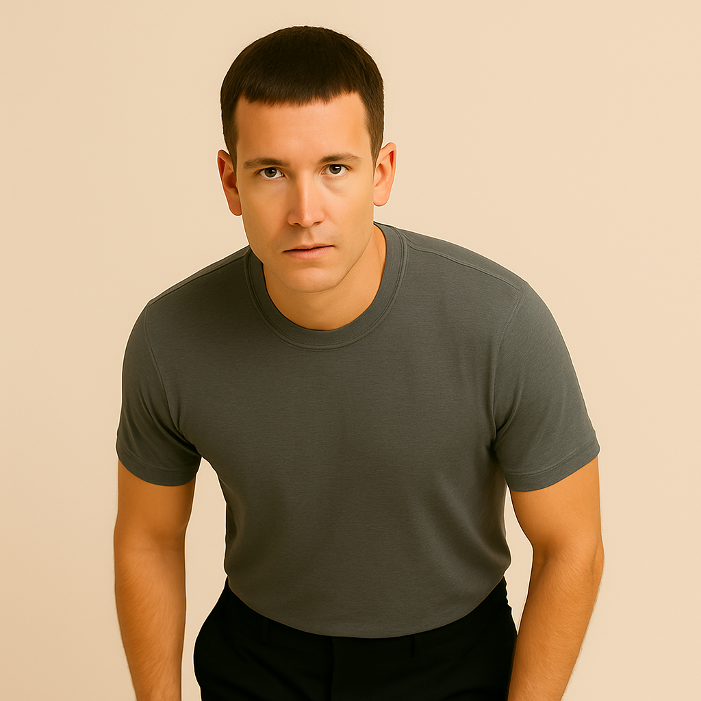 Camiseta Tech Modal ESSENC – Cinza