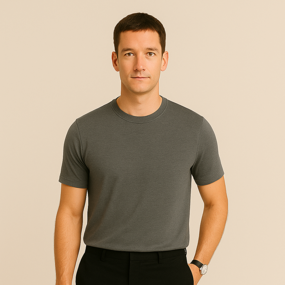 Camiseta Tech Modal ESSENC – Cinza